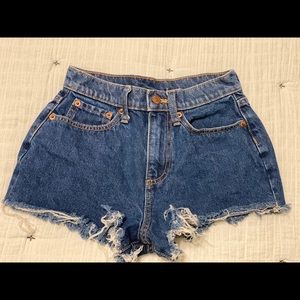 Darker denim shorts